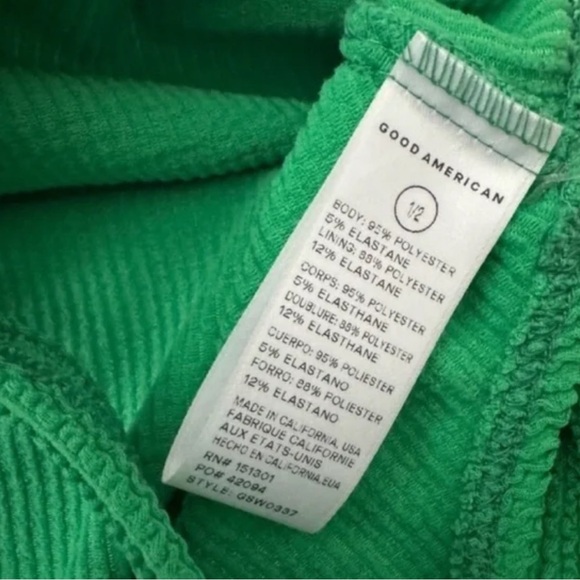 NWT Good American Always Fits Shoulder One
Piece Summer Green - Picture 4 of 11
